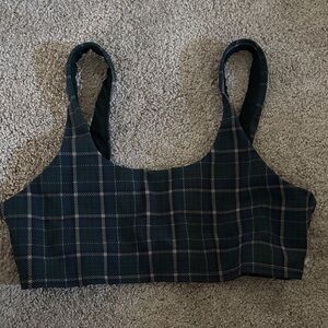 ALO Yoga dark green sports bra